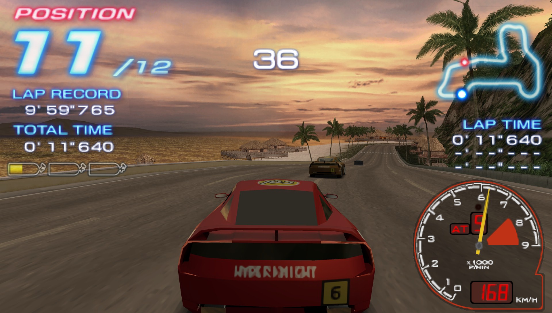 Ridge Racer gameplay screenshot in PPSSPP